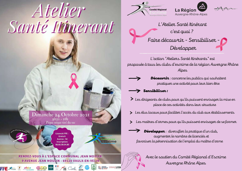 Atelier Santé Itinérant Vaux en Velin : escrime et cancer du sein