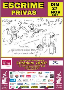 Critérium Drôme-Ardèche fleuret M11 M17 seniors, épée seniors @ Salle Gaby Rampon PRIVAS