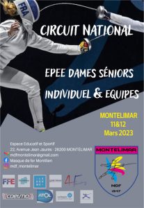 EN indiv. 4 et équipes N2 épée dames seniors @ Espace éducatif et sportif - MONTELIMAR