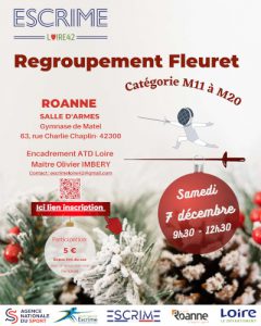 Regroupement fleuret M11 à M20 @ Salle d'armes de ROANNE